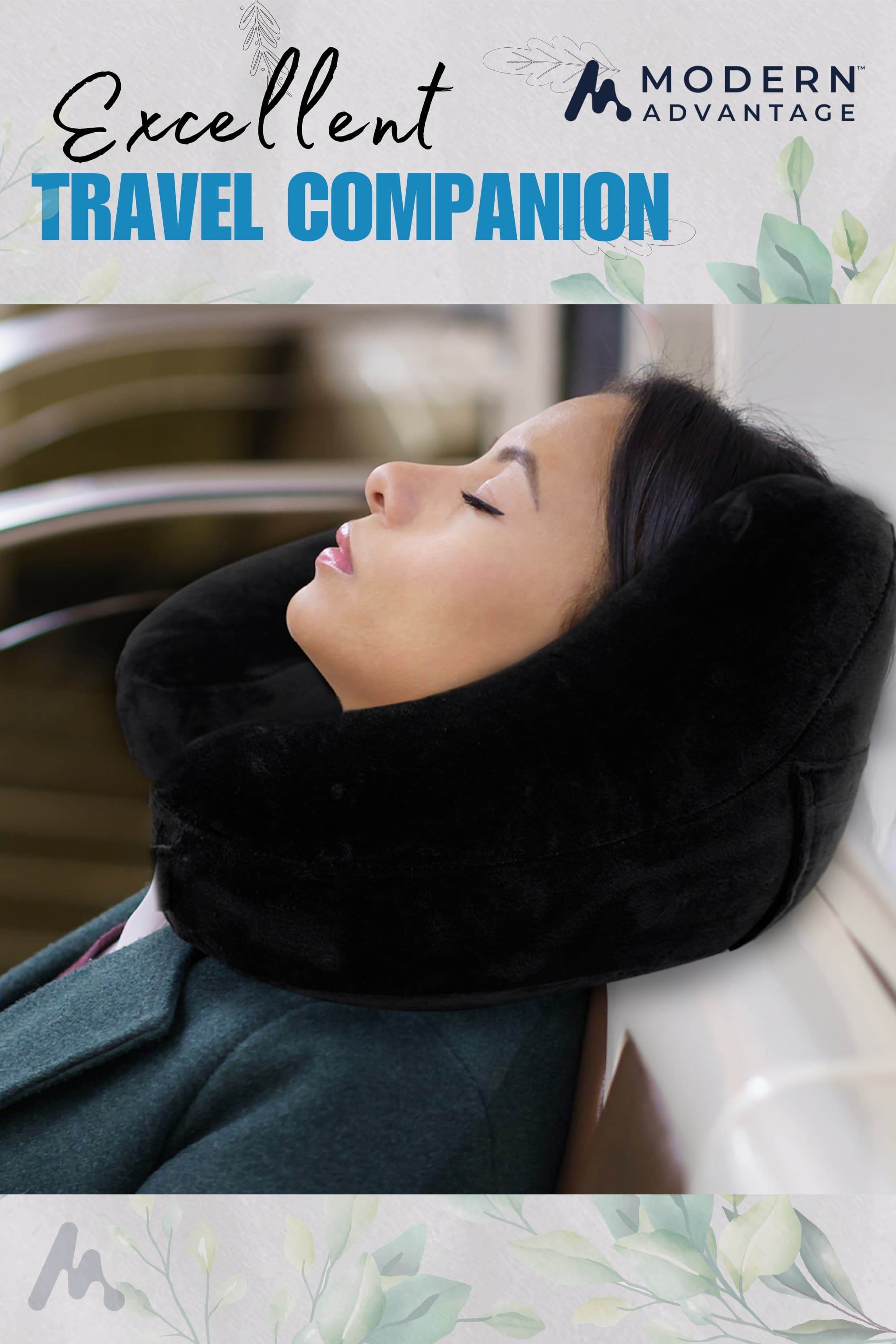 Inflatable Travel Neck Pillow Comfortable Support for Travel & Relaxation - Modern Advantage