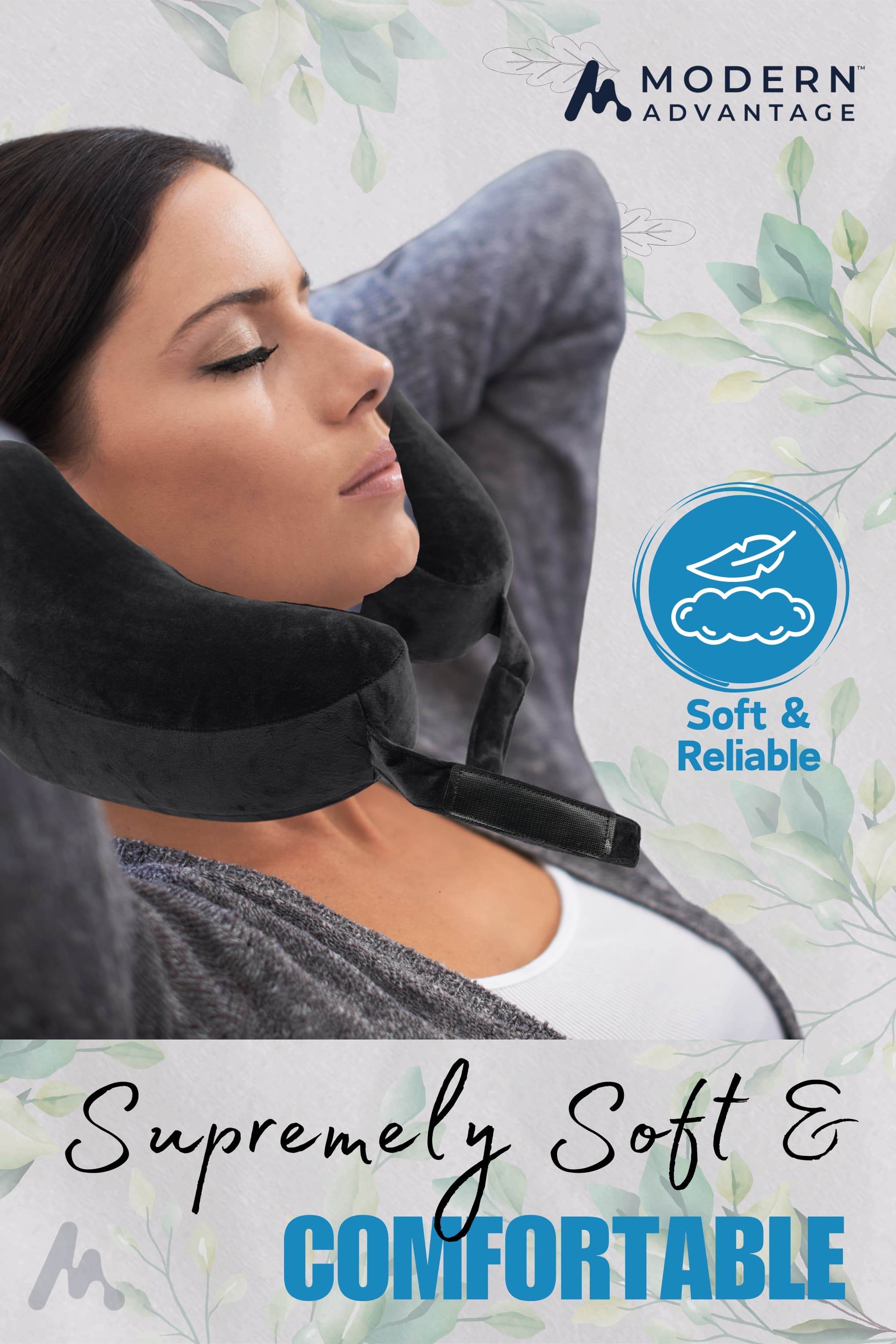 Inflatable Travel Neck Pillow Comfortable Support for Travel & Relaxation - Modern Advantage