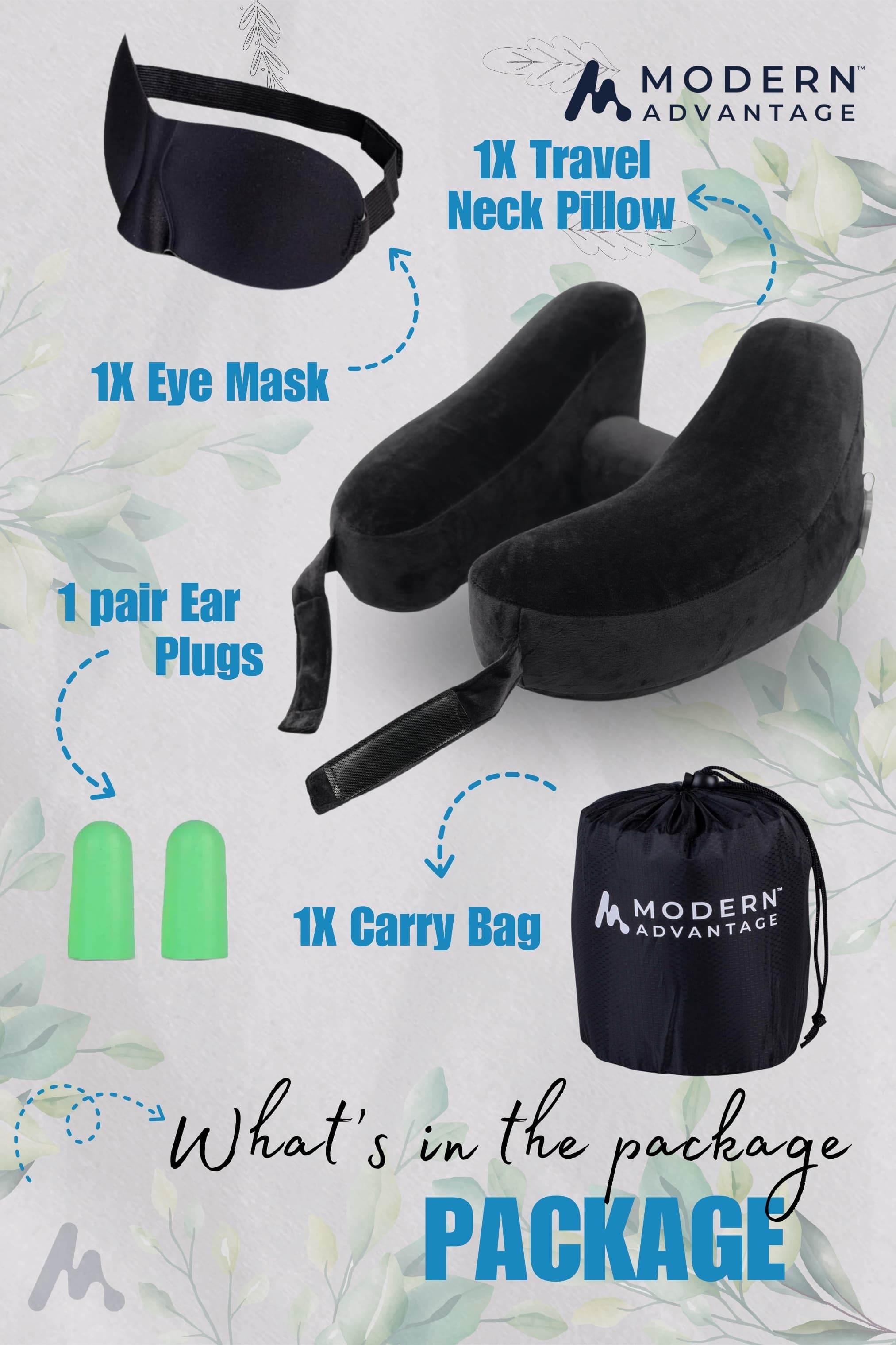 Inflatable Travel Neck Pillow Comfortable Support for Travel & Relaxation - Modern Advantage