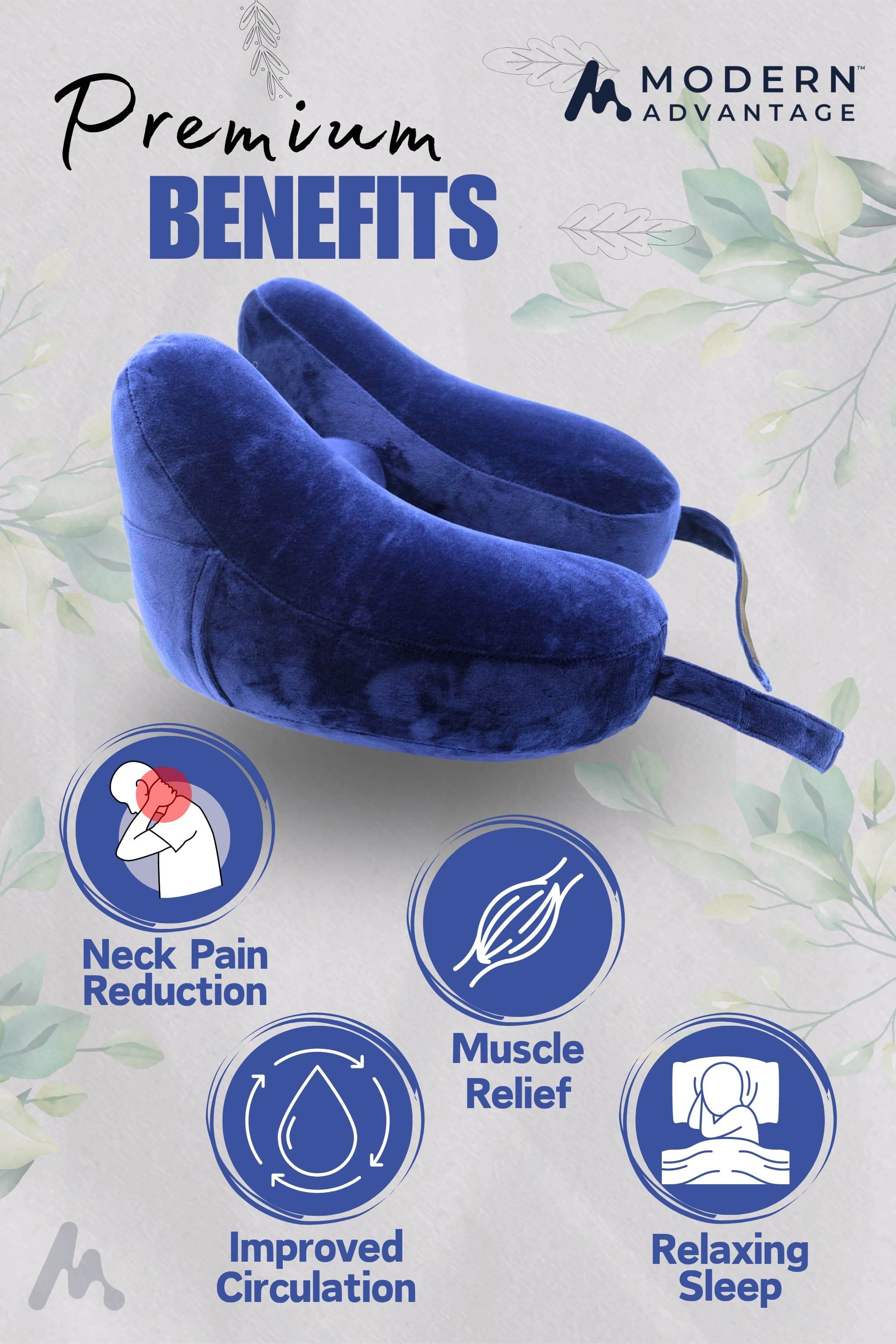 Inflatable Travel Neck Pillow Comfortable Support for Travel & Relaxation - Modern Advantage