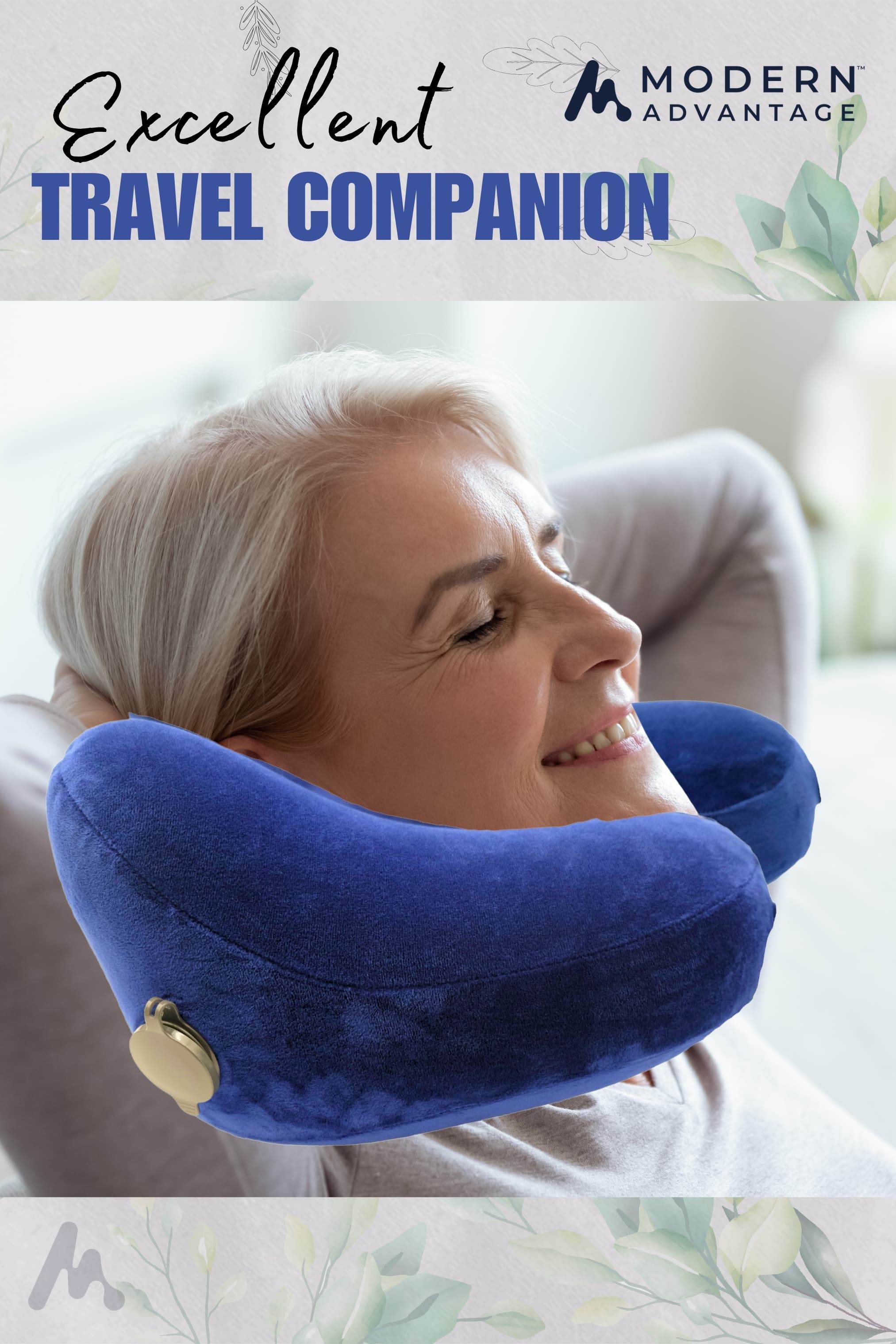 Inflatable Travel Neck Pillow Comfortable Support for Travel & Relaxation - Modern Advantage