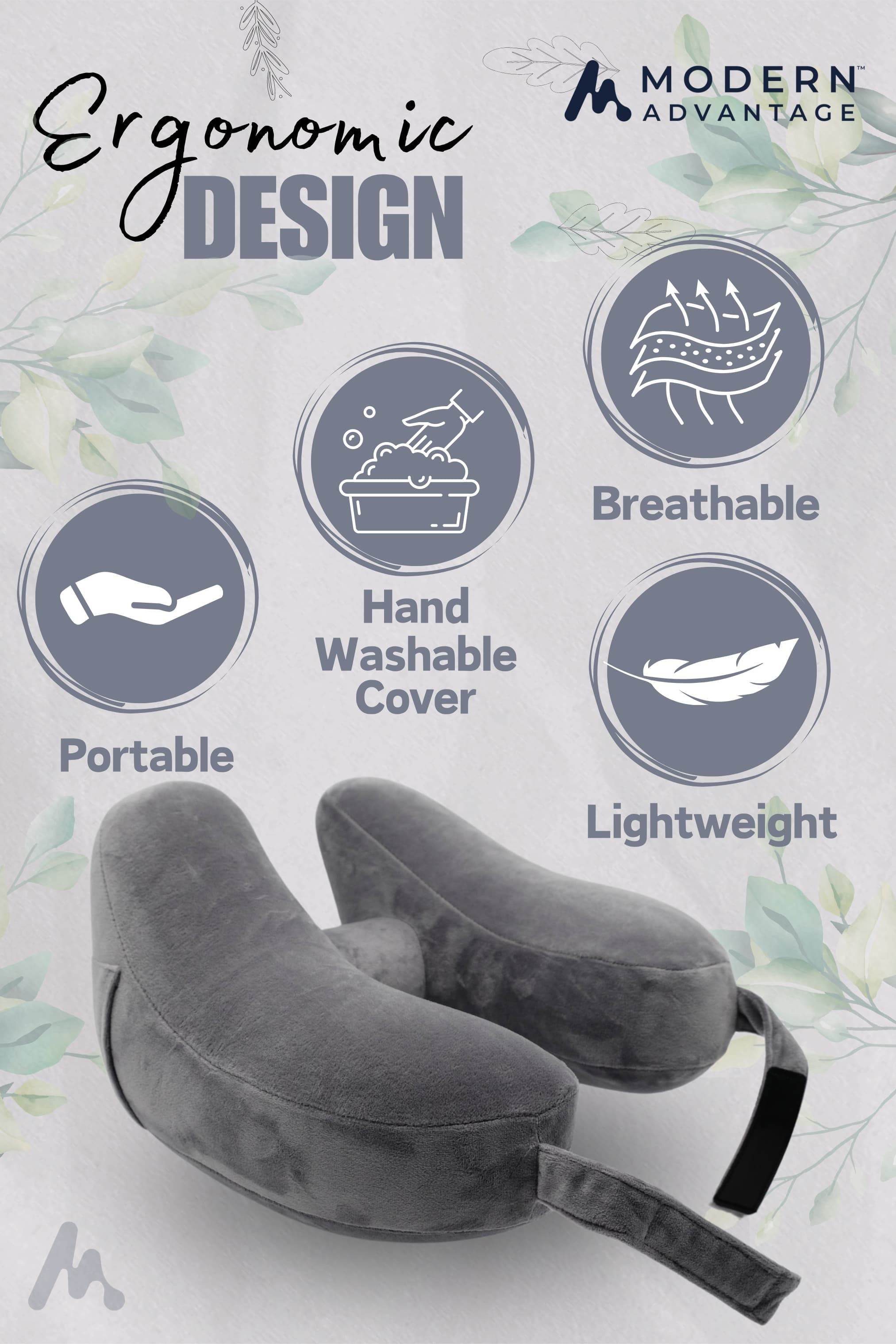 Inflatable Travel Neck Pillow Comfortable Support for Travel & Relaxation - Modern Advantage