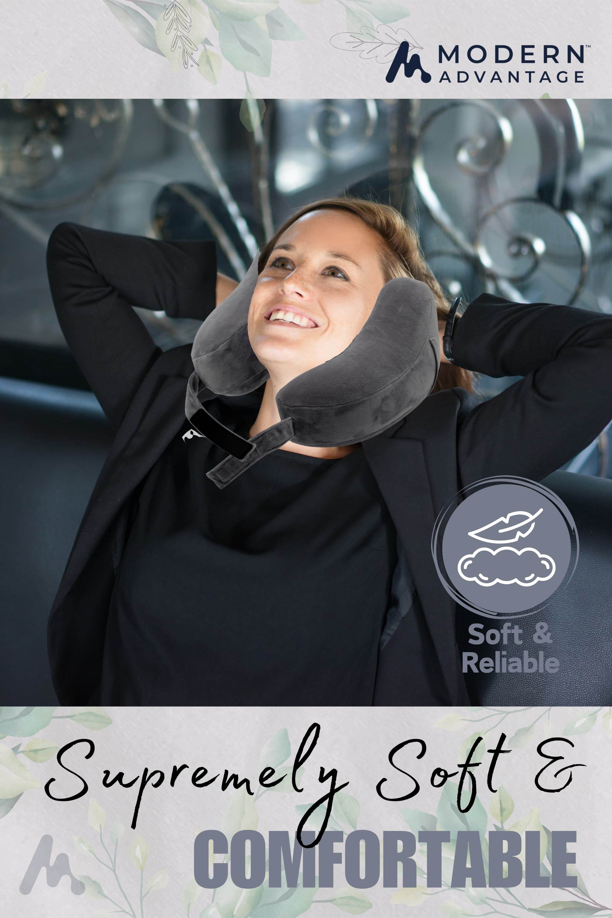 Inflatable Travel Neck Pillow Comfortable Support for Travel & Relaxation - Modern Advantage