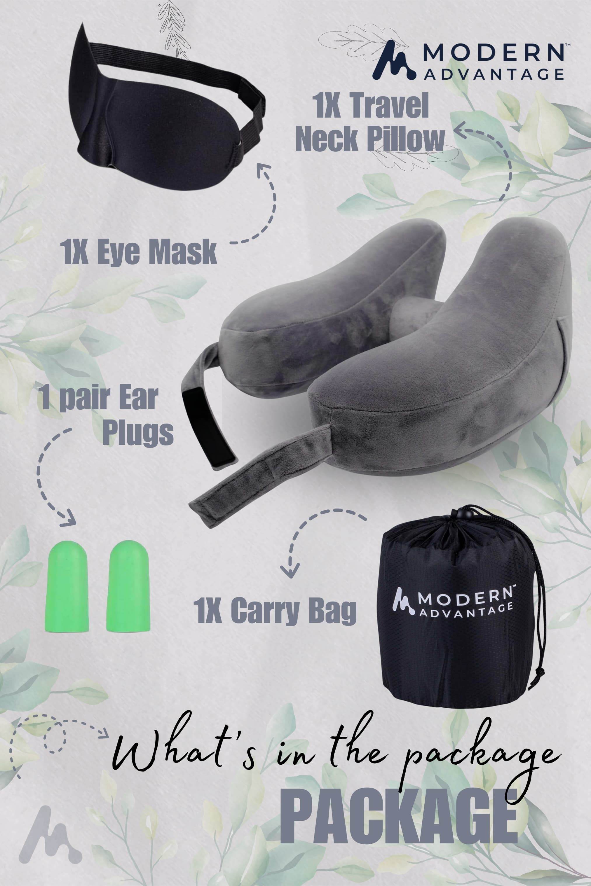 Inflatable Travel Neck Pillow Comfortable Support for Travel & Relaxation - Modern Advantage