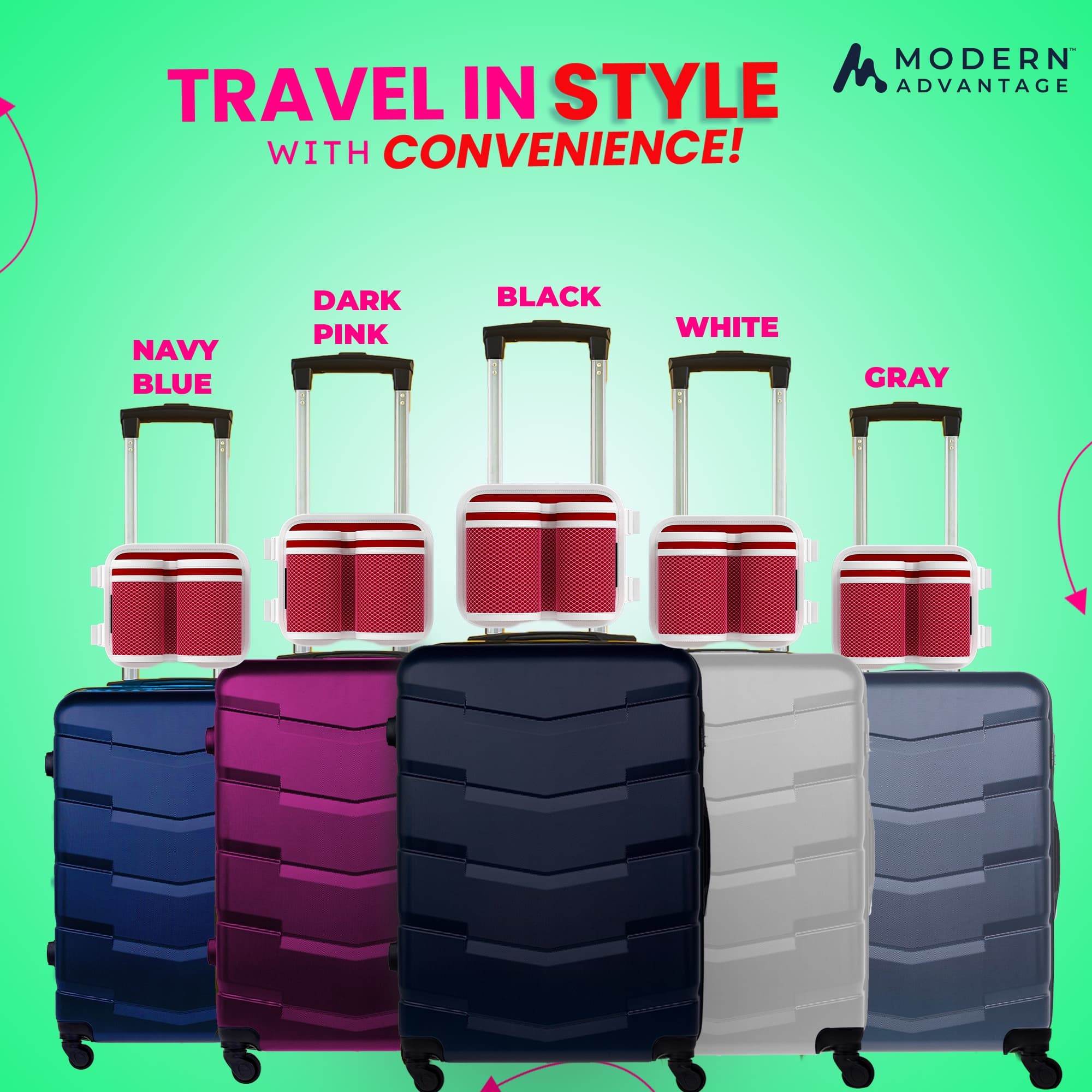 Luggage Cup Holder for Suitcases and Bags - Modern Advantage
