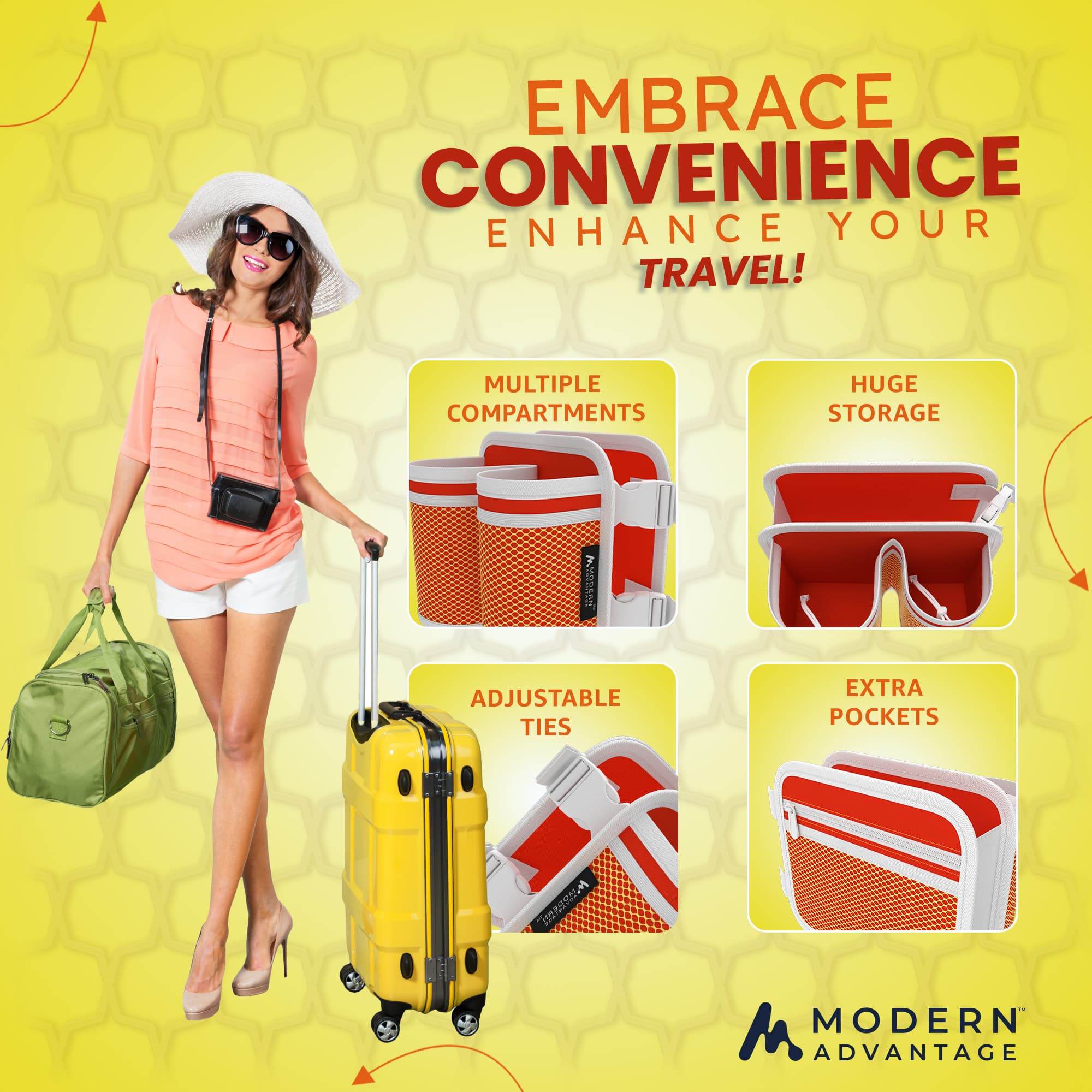 Luggage Cup Holder for Suitcases and Bags - Modern Advantage