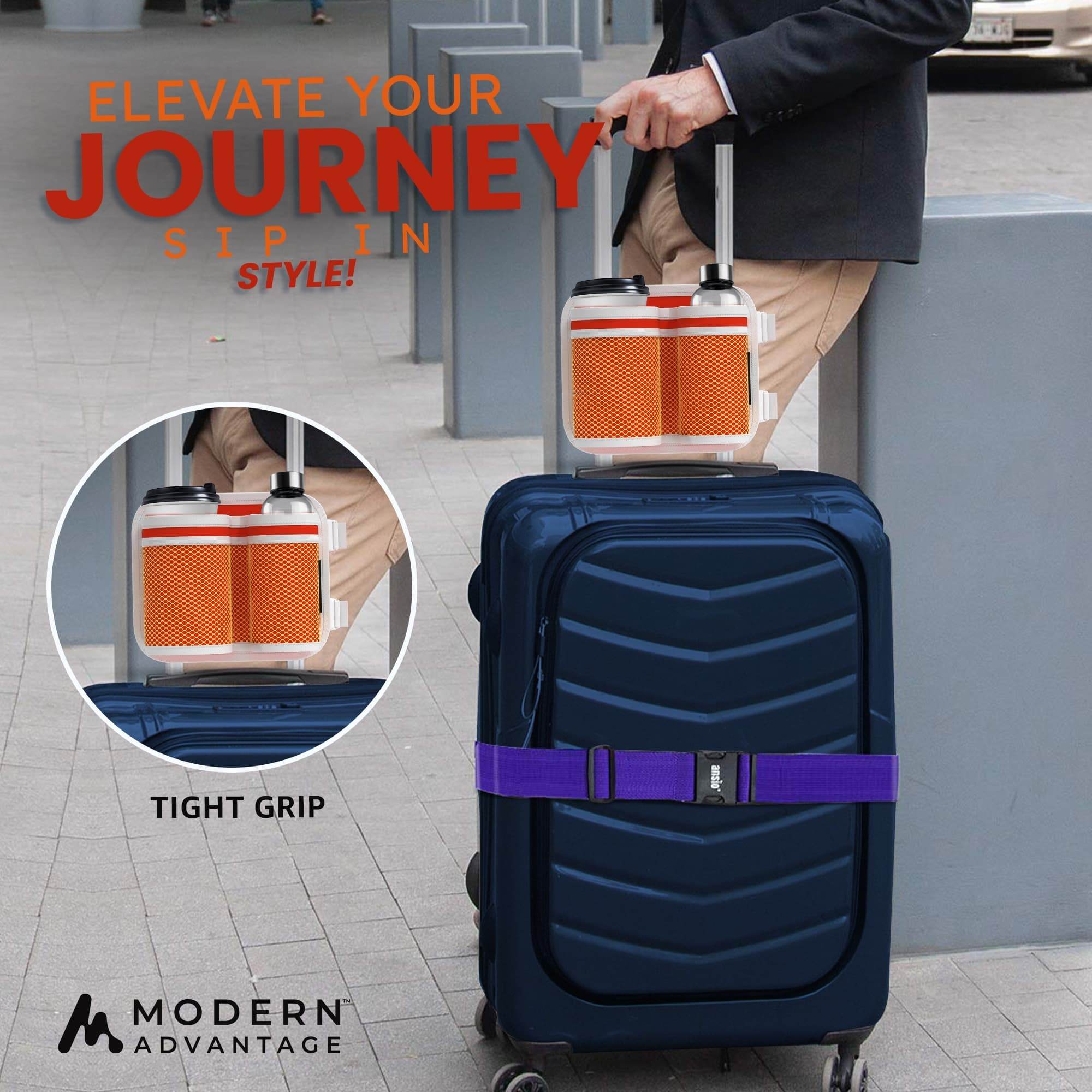 Luggage Cup Holder for Suitcases and Bags - Modern Advantage