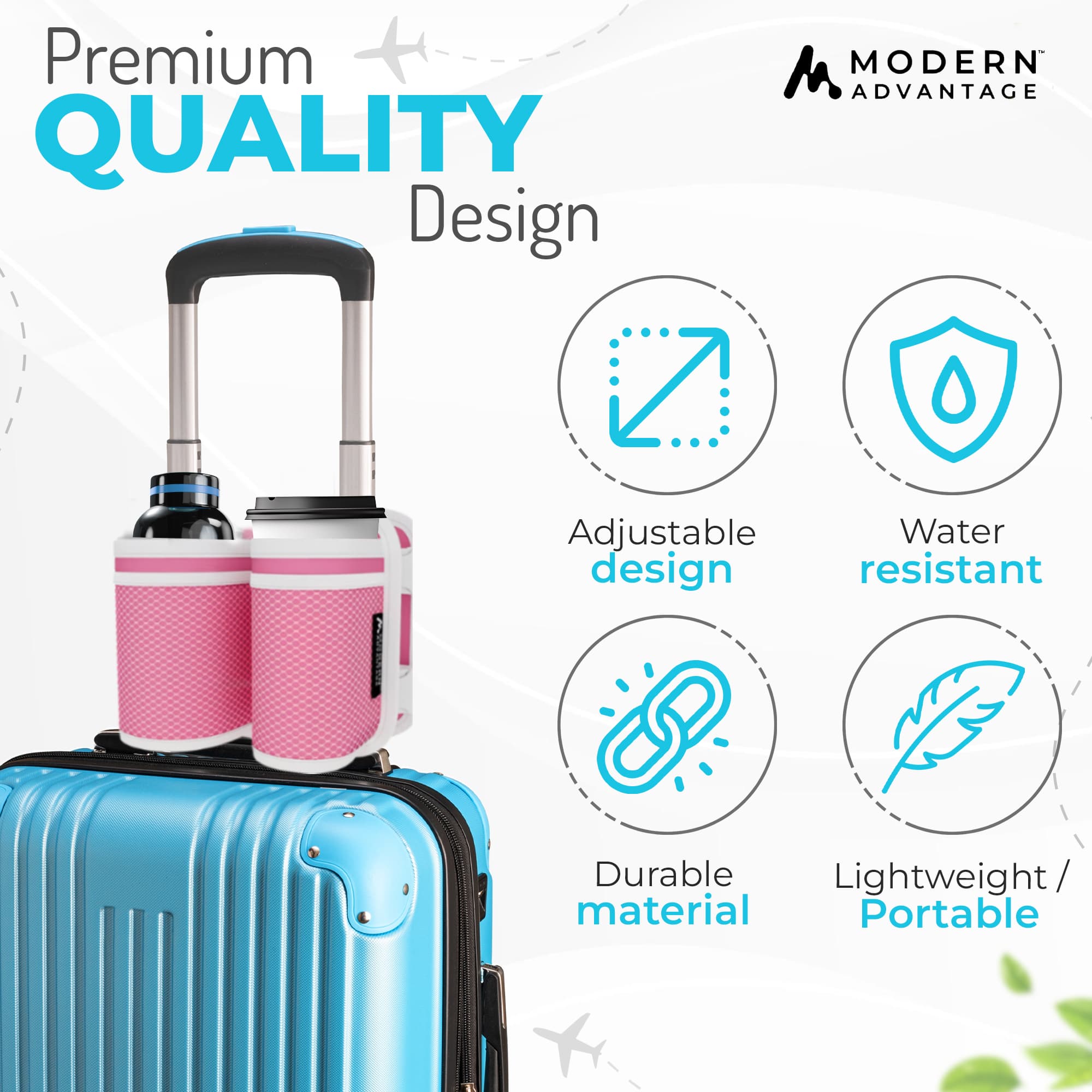 Luggage Cup Holder for Suitcases and Bags - Modern Advantage