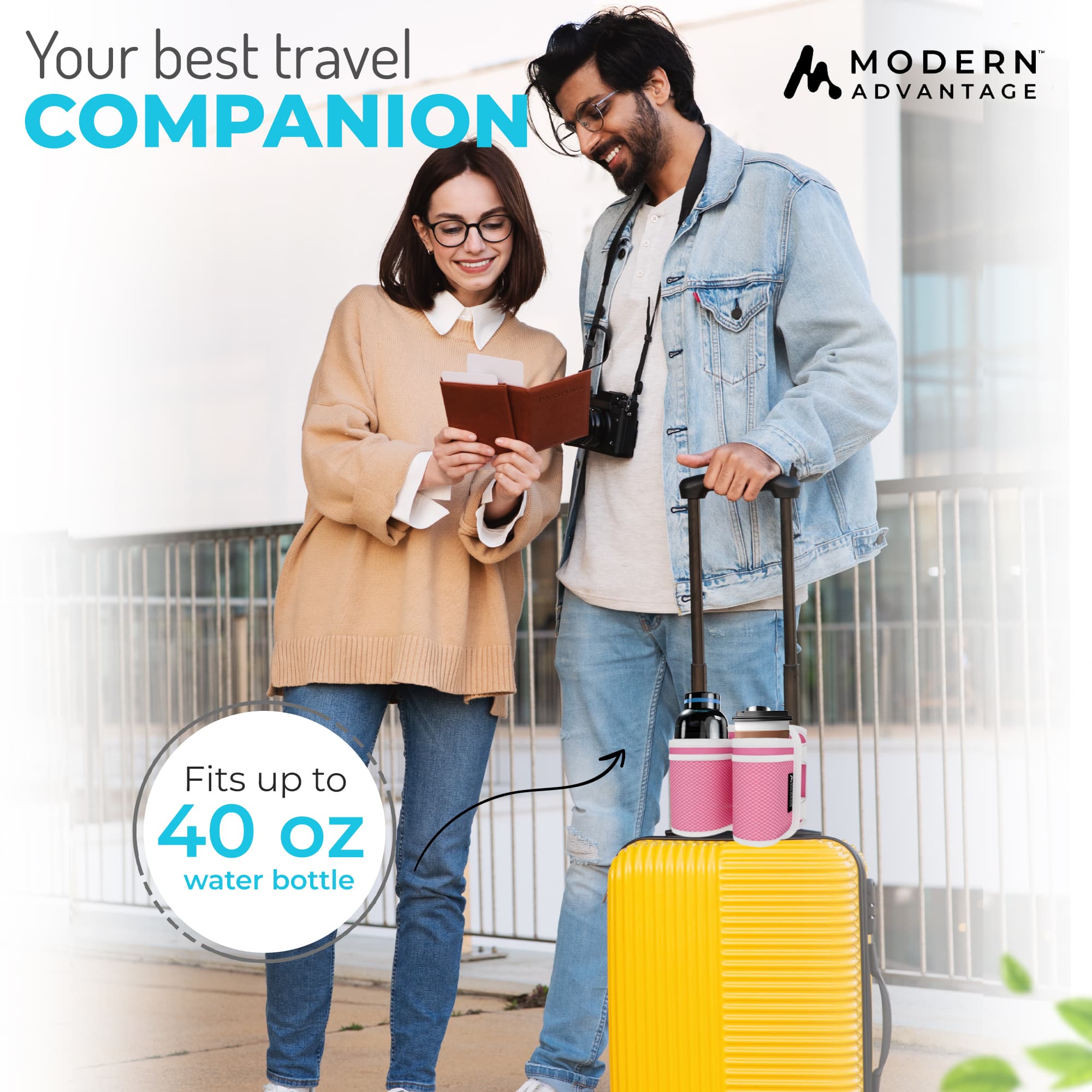 Luggage Cup Holder for Suitcases and Bags - Modern Advantage