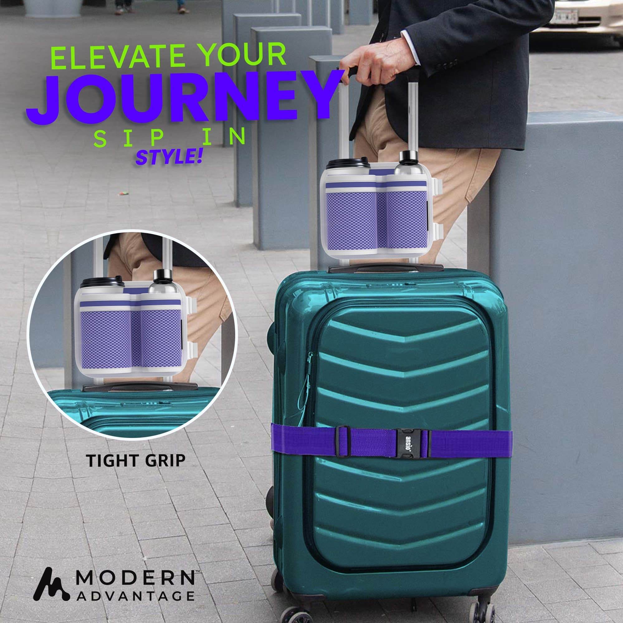 Luggage Cup Holder for Suitcases and Bags - Modern Advantage