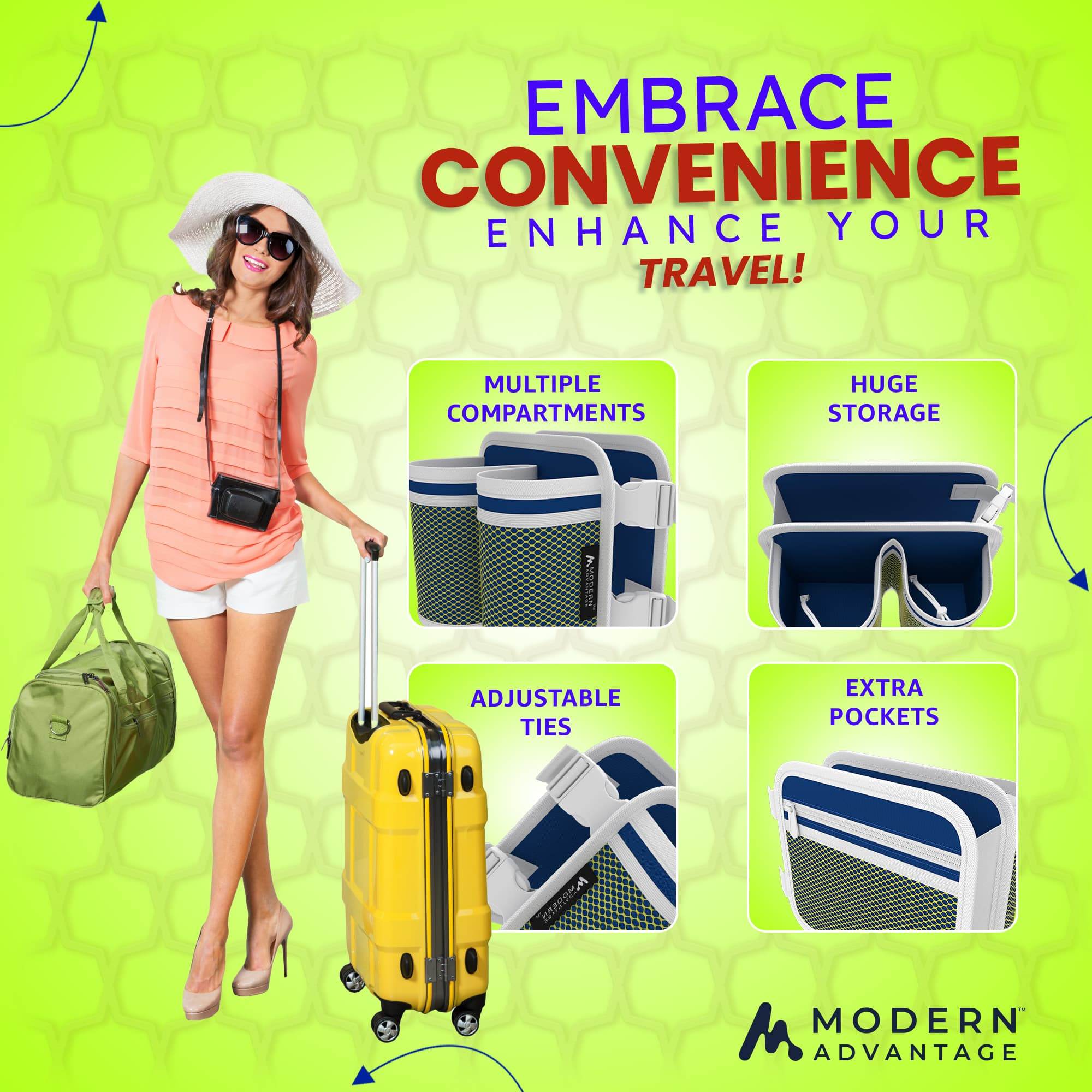 Luggage Cup Holder for Suitcases and Bags - Modern Advantage