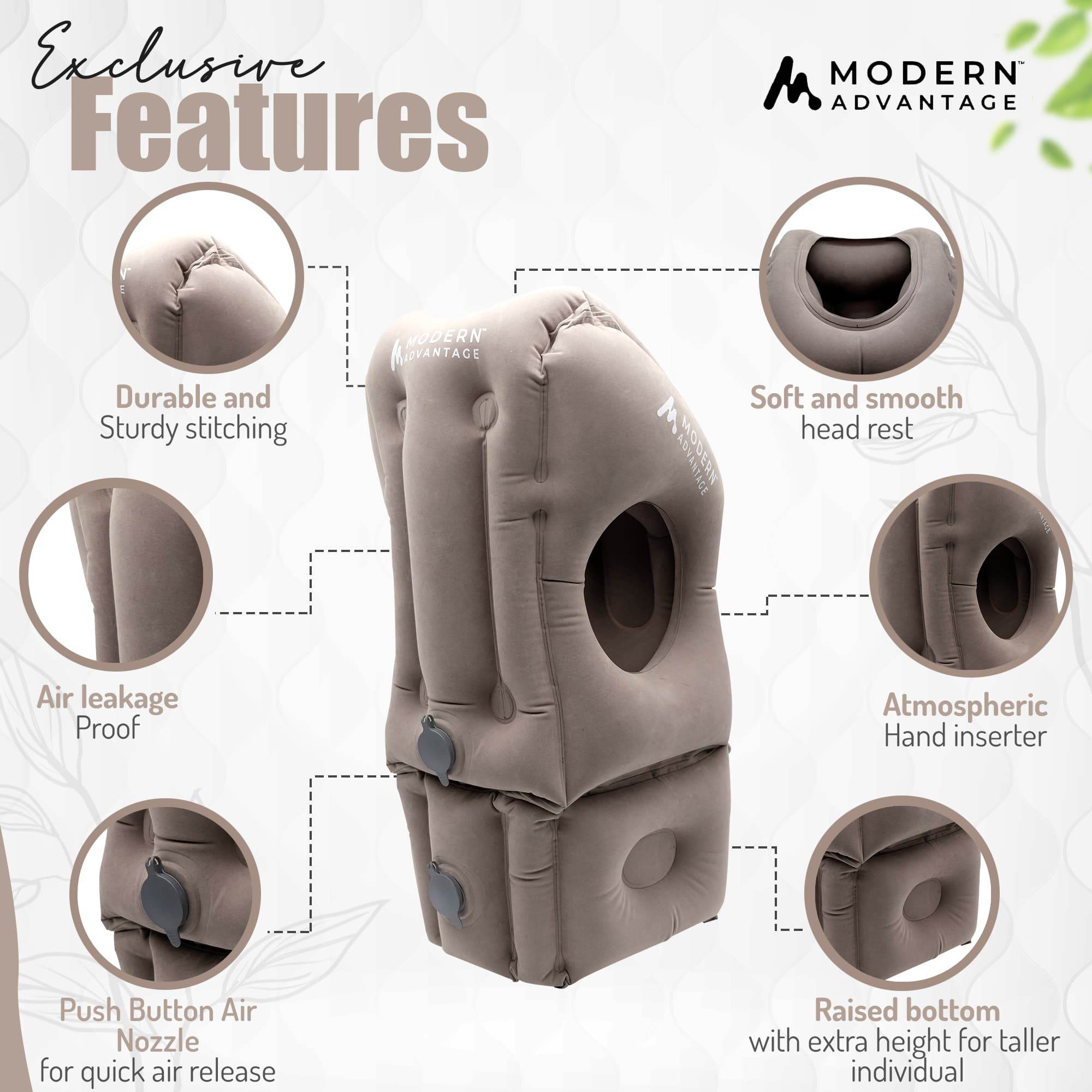 Inflatable Travel Pillow 2.0 – Ultimate Neck Support & Comfort on the Go - Modern Advantage