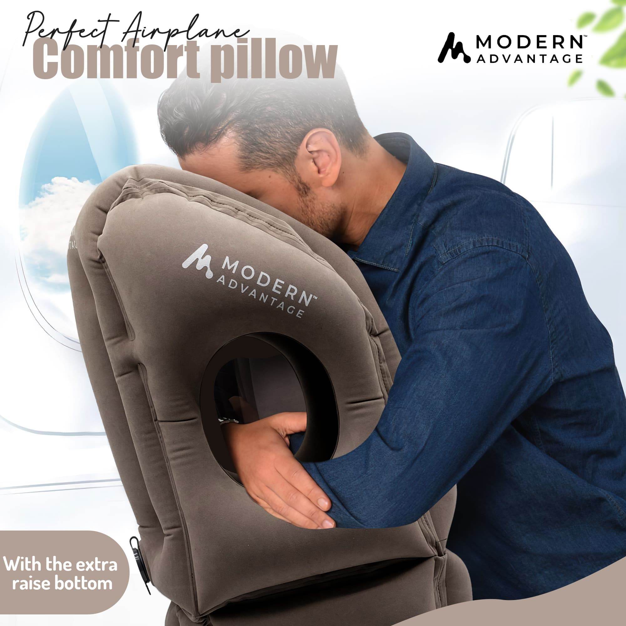 Inflatable Travel Pillow 2.0 – Ultimate Neck Support & Comfort on the Go - Modern Advantage