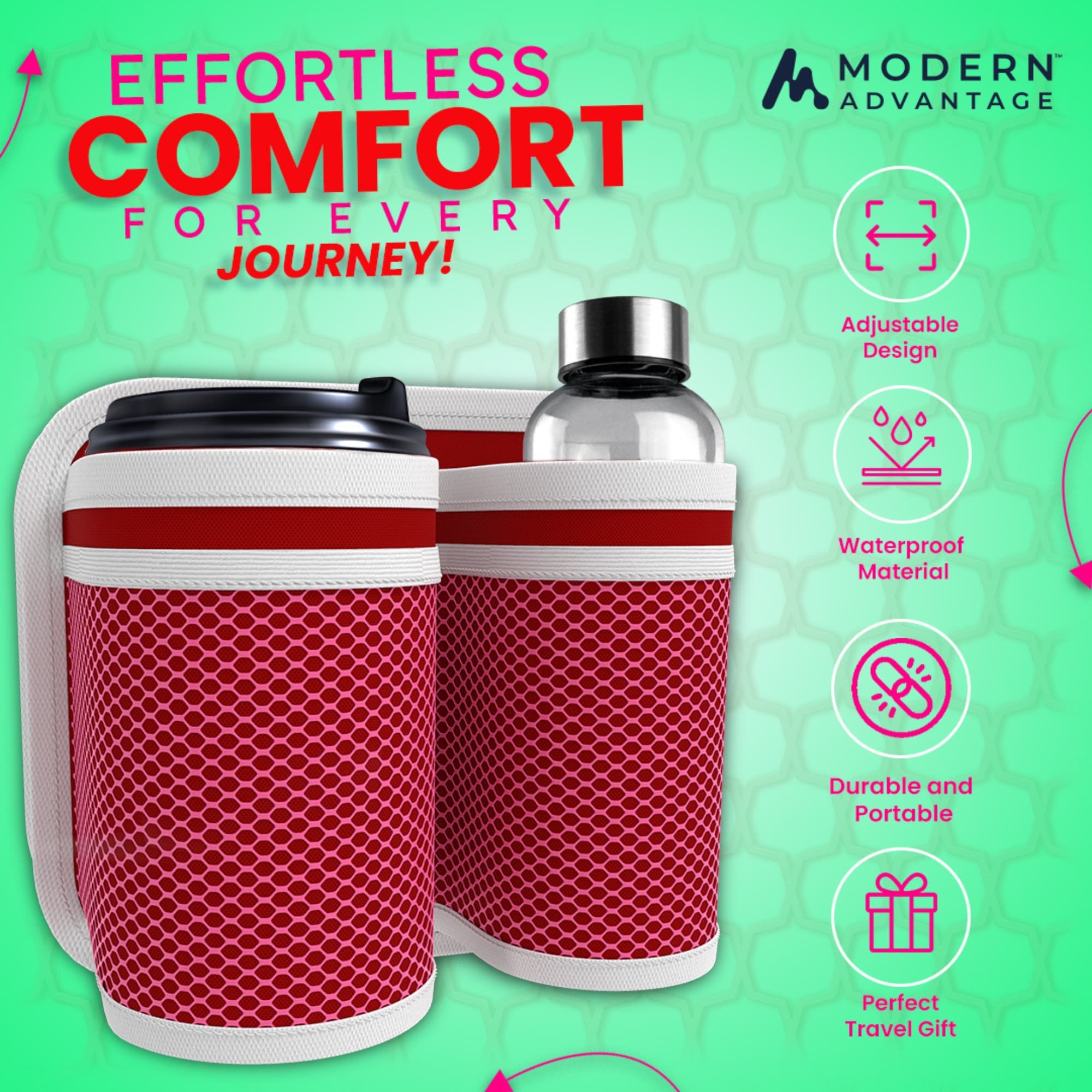 cup holder for luggage handle, water bottle holder for suitcase