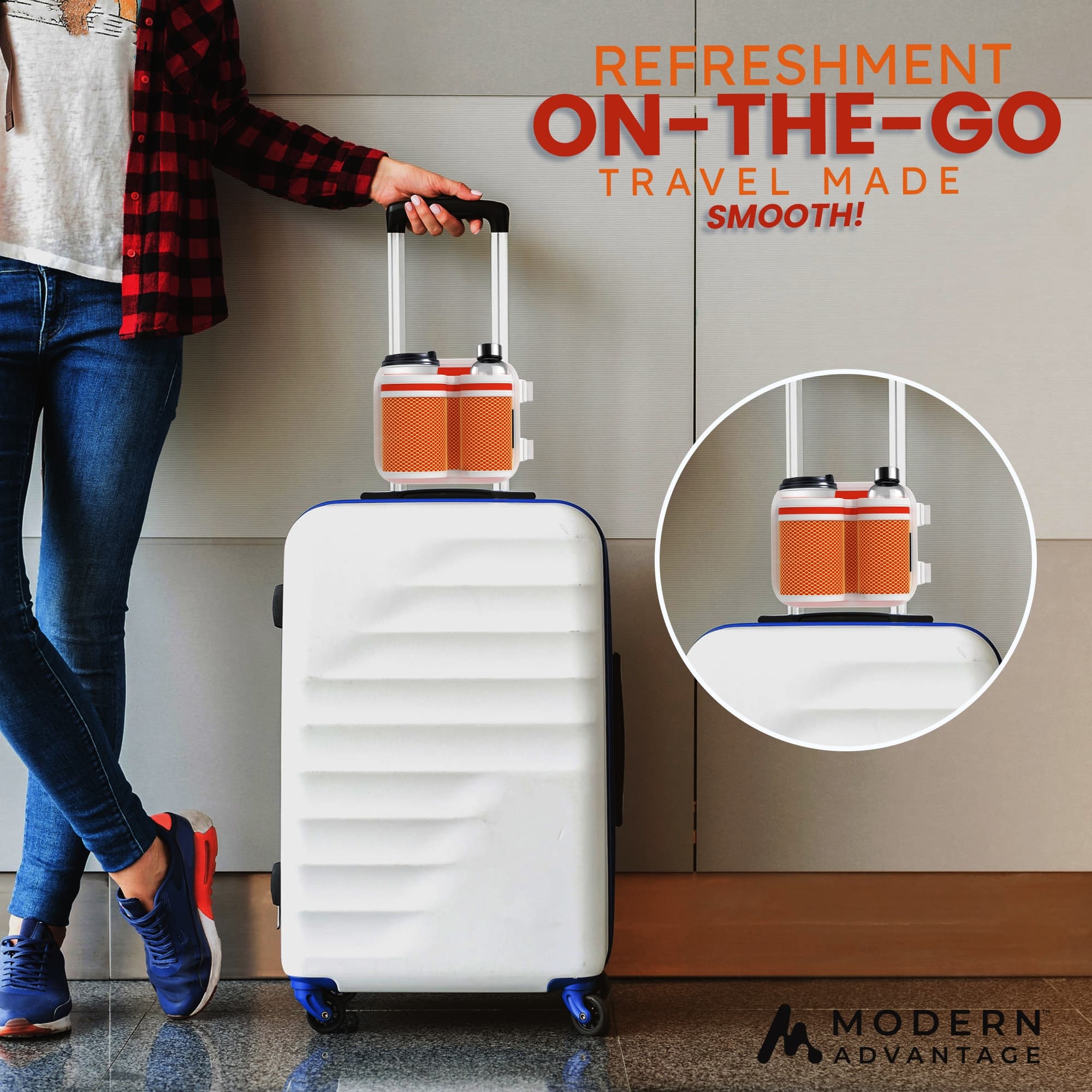 luggage coffee holder